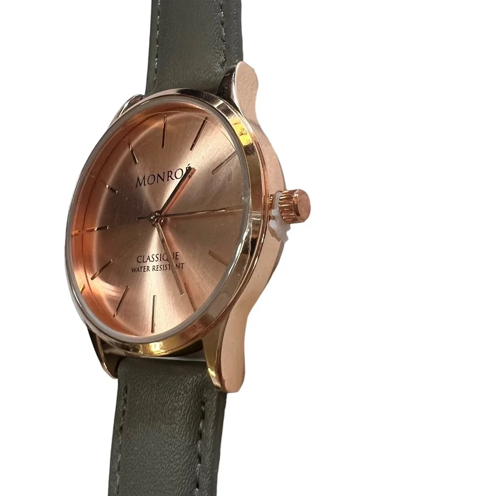 Monroé Women's‎ Watches SOLÉROSE - CHARCOAL LEATHER -Water Resistant - 9 in